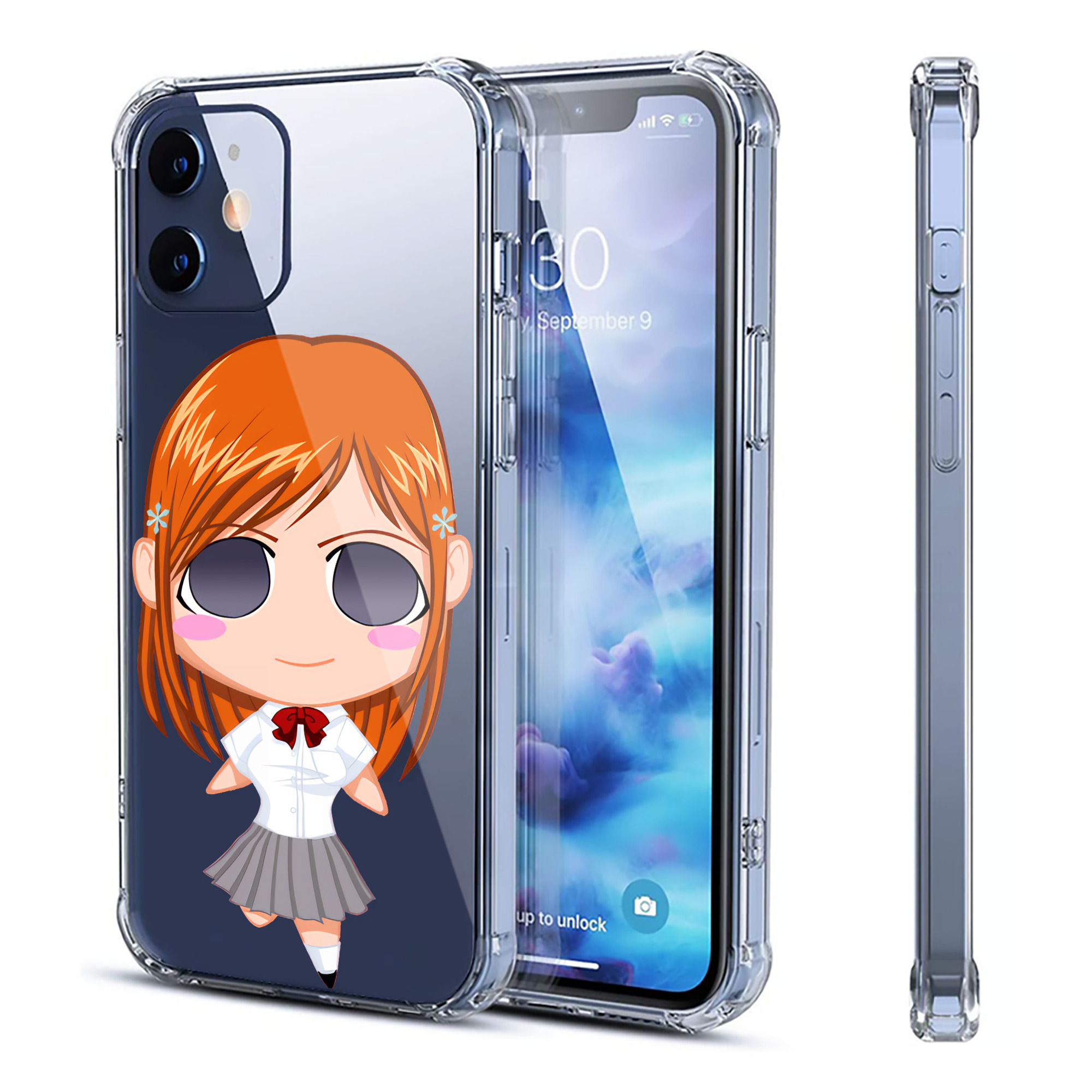 （画像用） ブリーチ 井上織姫（いのうえおりひめ） BLEACH Inoue Orihime 【iPhone 12シリーズ対応】透明スマホケース（クリアソフトケース）
